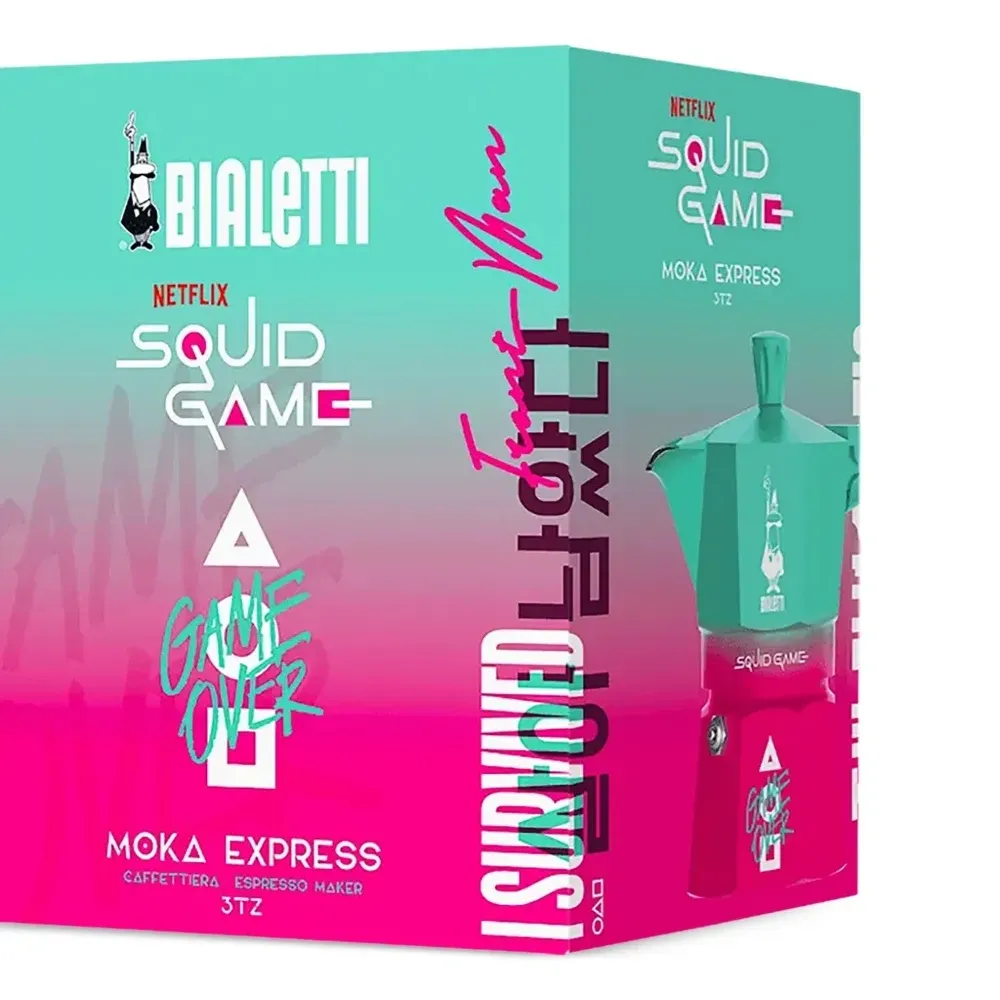 Кофеварка для эспрессо из коллаборации с Squid Game