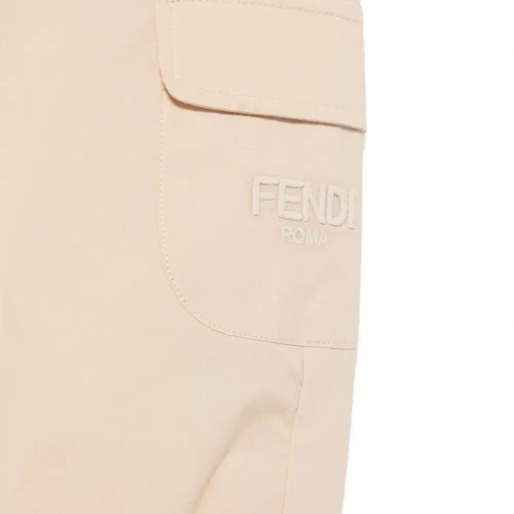 Брюки с вышитым логотипом