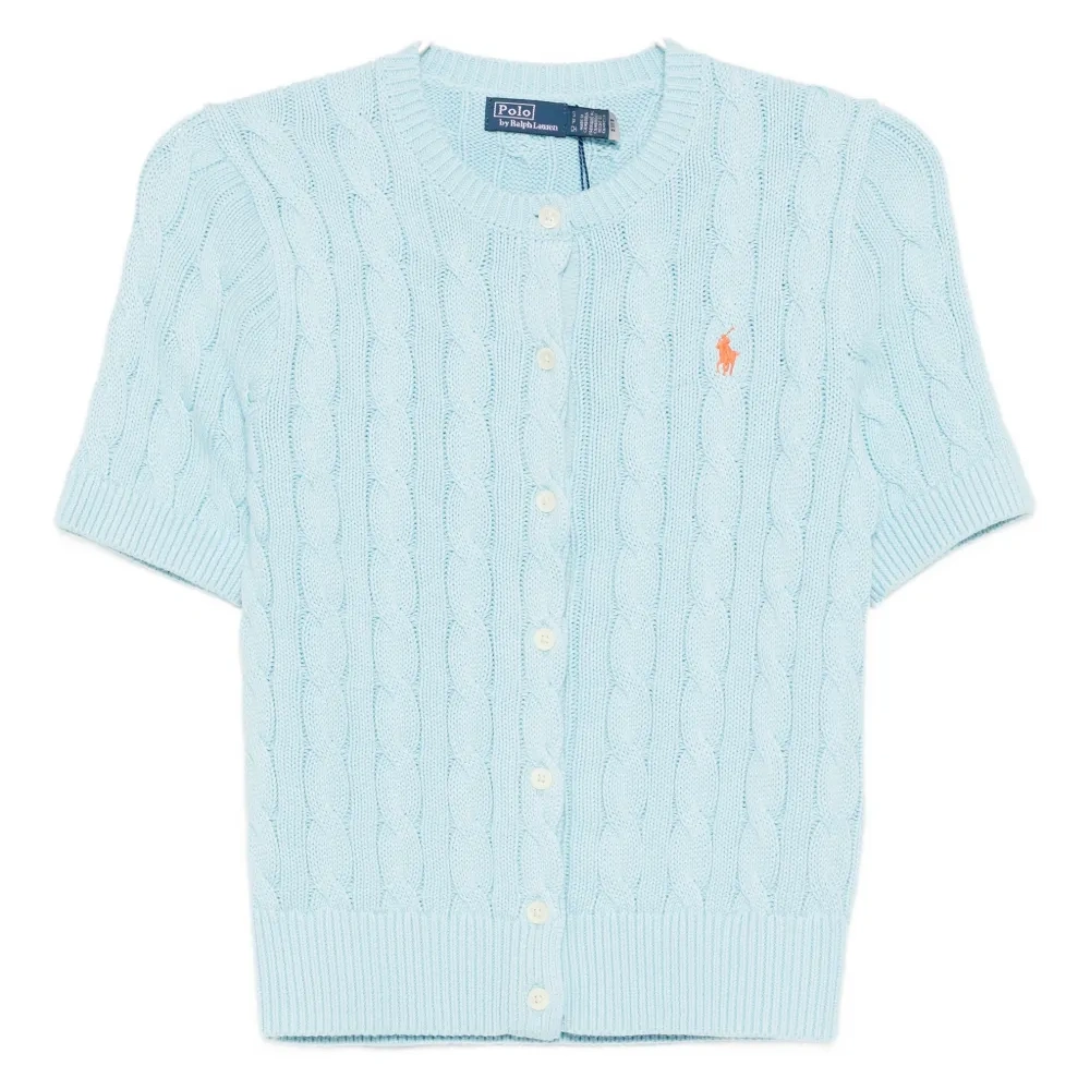 Кардиган с вышитым логотипом