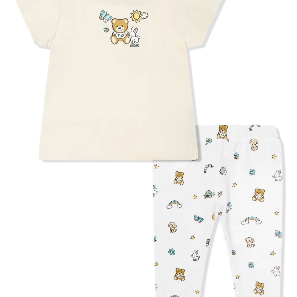 Комплект из двух легинсов с принтом Teddy Bear