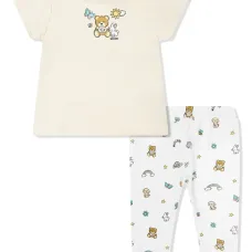 Комплект из двух легинсов с принтом Teddy Bear