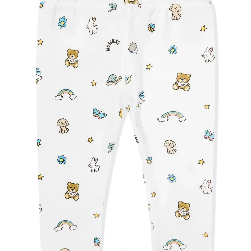 Комплект из двух легинсов с принтом Teddy Bear