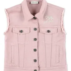 Джинсовый жилет с вышитым логотипом Джинсовый жилет с вышитым логотипом