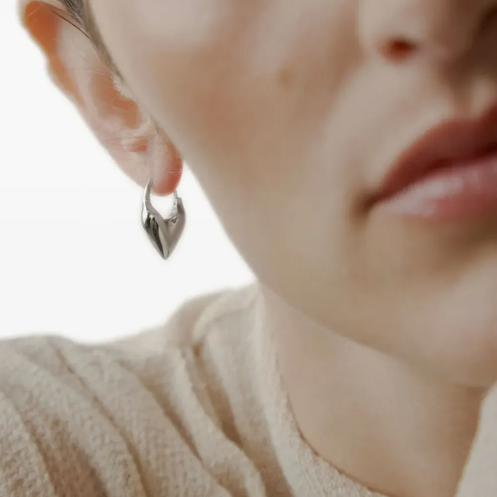 фактурные серьги-кольца