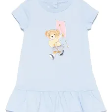 Комплект из платья и блумеров с принтом Polo Bear