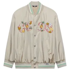 Бомбер с цветочной вышивкой Бомбер с цветочной вышивкой