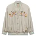 Бомбер с цветочной вышивкой Бомбер с цветочной вышивкой