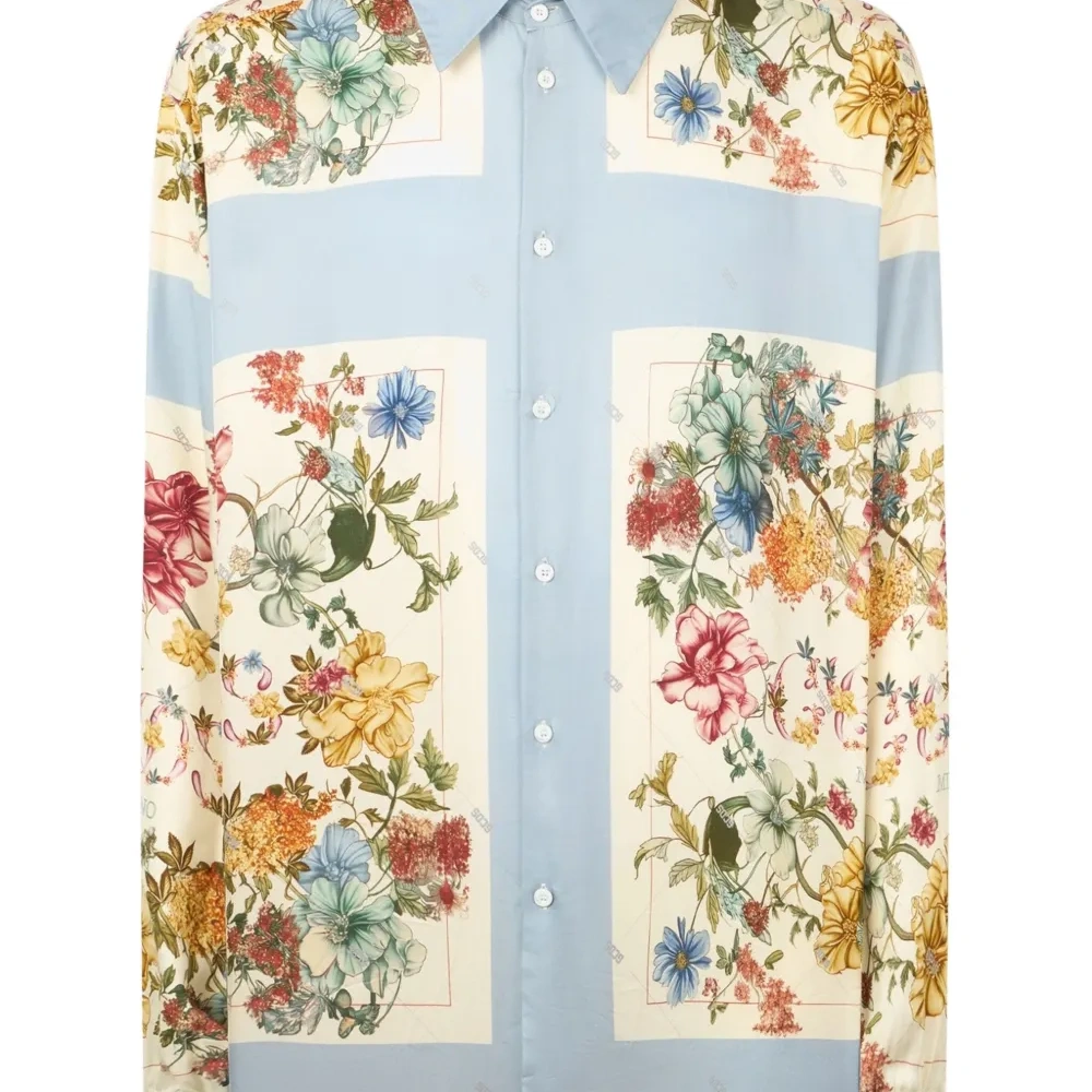 рубашка с цветочным принтом