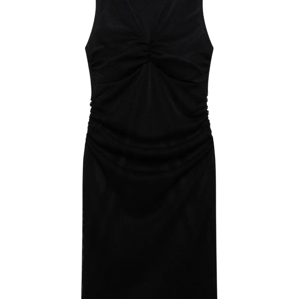 Драпированное платье миди