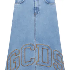 Юбка с вышитым логотипом