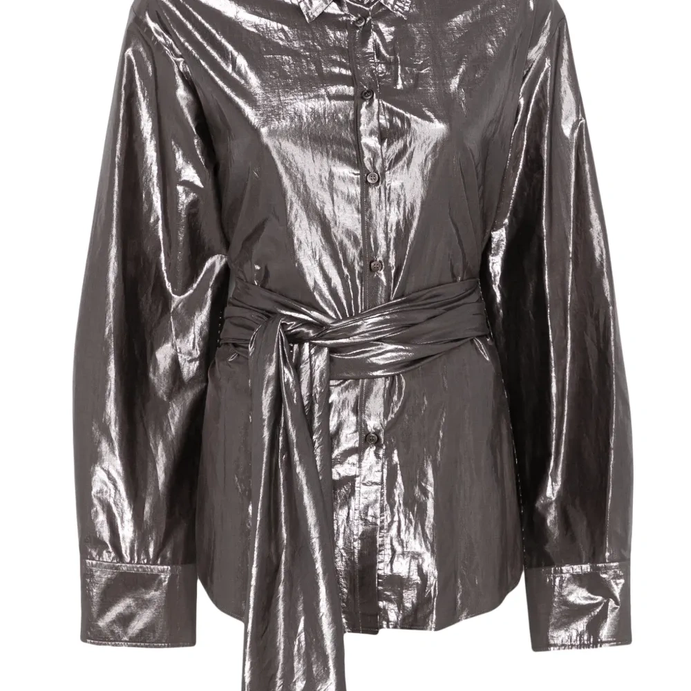 Рубашка с эффектом металлик