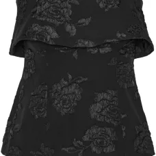 Жаккардовый топ с цветочным узором Жаккардовый топ с цветочным узором