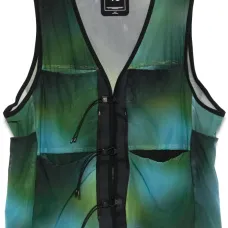 Сетчатый топ с принтом