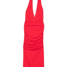 Платье макси с V-образным вырезом