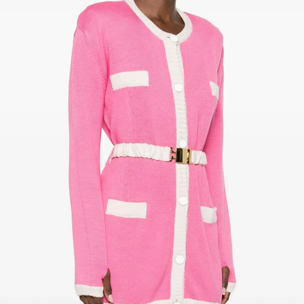 Кардиган с поясом в двух тонах Кардиган с поясом в двух тонах