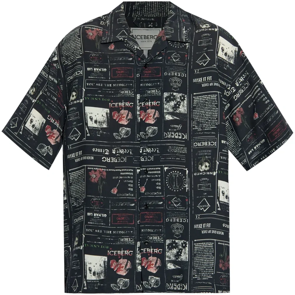 Рубашка с графичным принтом