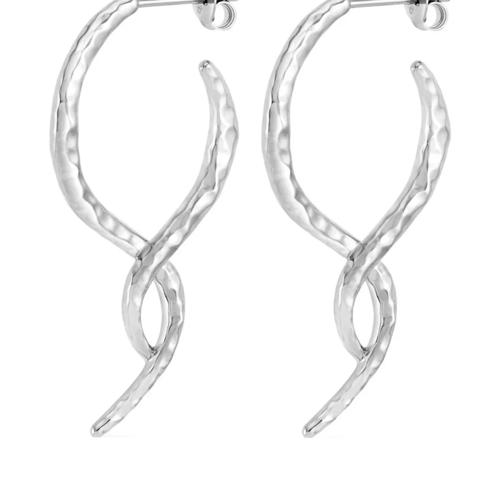 Крупные витые серьги-кольца