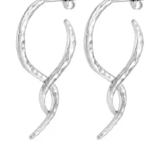 Крупные витые серьги-кольца Крупные витые серьги-кольца