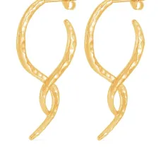 Крупные витые серьги-кольца Крупные витые серьги-кольца