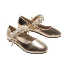 Балетки с аппликацией