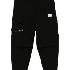 Брюки с нашивкой-логотипом