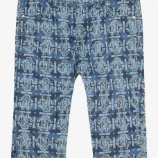 Джинсовые шорты с монограммой