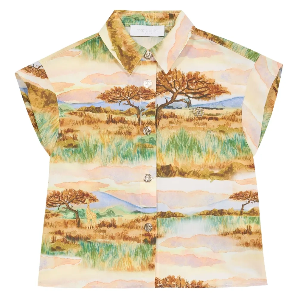 Рубашка с графичным принтом