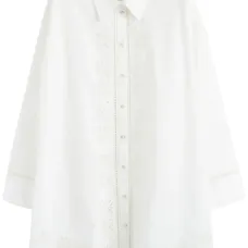 Платье-рубашка с английской вышивкой