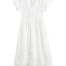 Платье миди с английской вышивкой