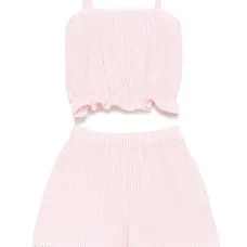 Комплект из футболки и полосатых шортов