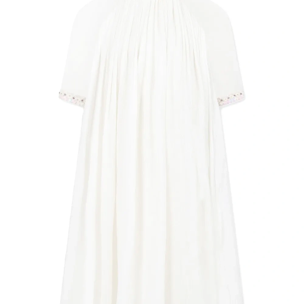 Шелковое платье с пайетками