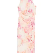 Платье миди с цветочным принтом Платье миди с цветочным принтом