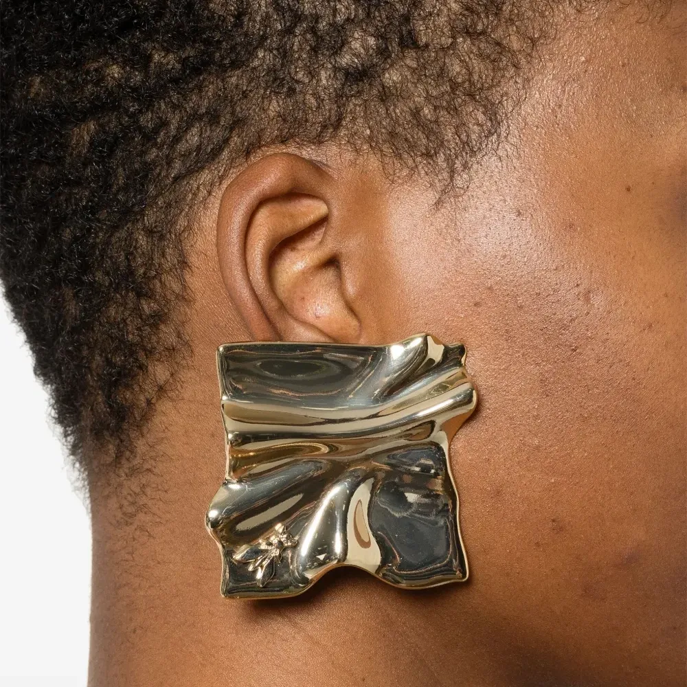 Серьги с жатым эффектом