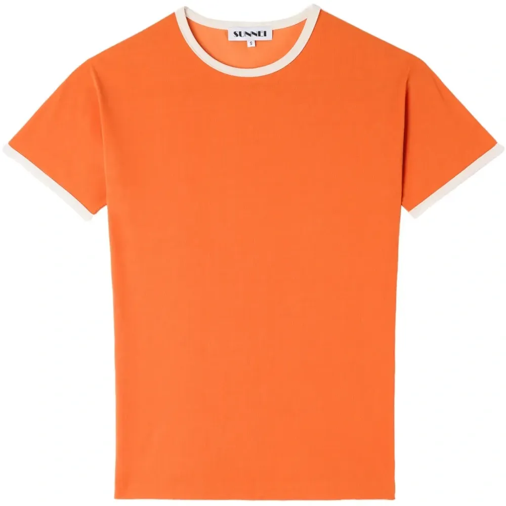 Футболка с контрастной отделкой