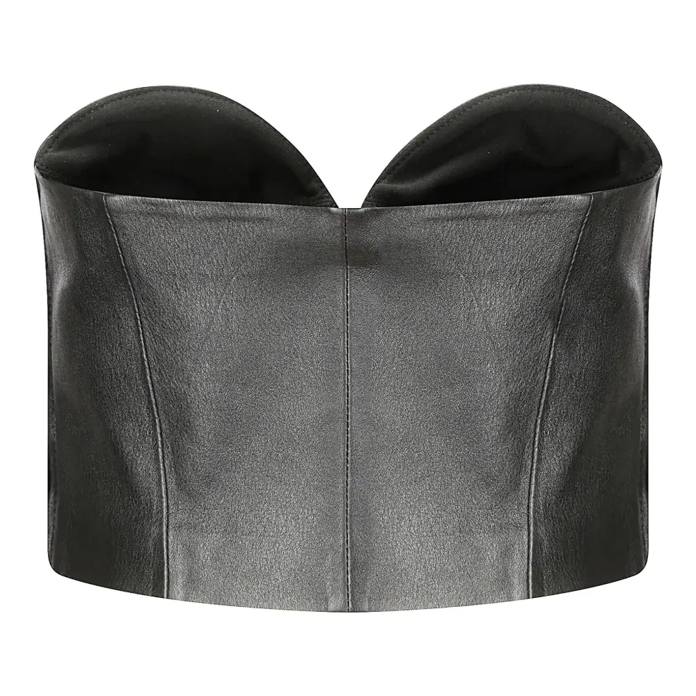 Кожаный топ-бюстье