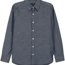 Жаккардовая рубашка с длинными рукавами