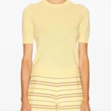 Трикотажный топ с короткими рукавами