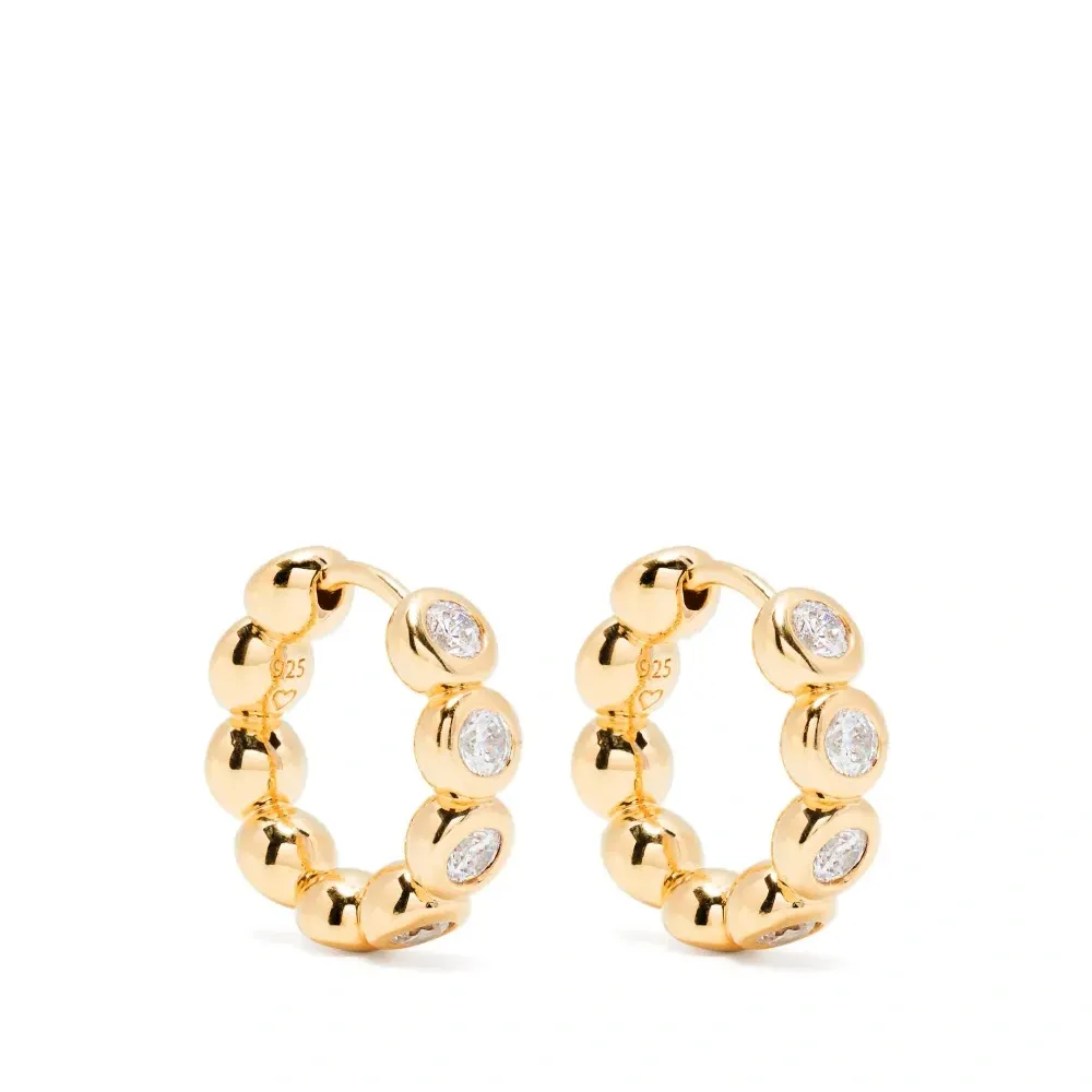 Маленькие серьги-кольца Tennis
