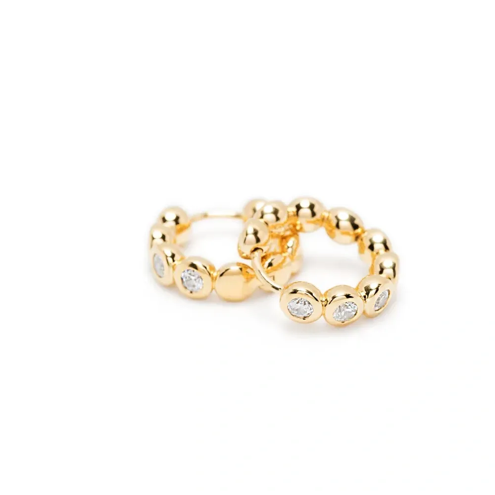 Маленькие серьги-кольца Tennis