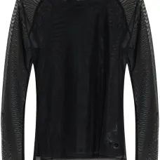 Сетчатый топ с длинными рукавами