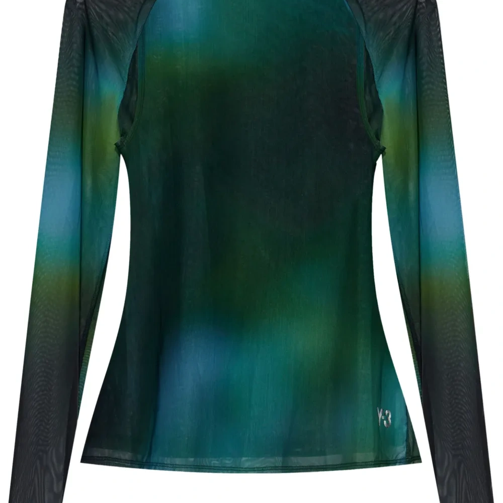 Топ с длинными рукавами и эффектом градиента