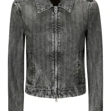 Джинсовая куртка с эффектом потертости