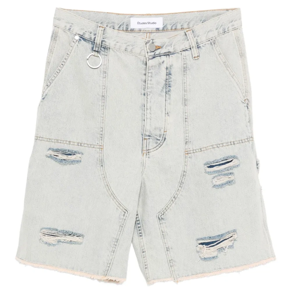 Шорты с эффектом потертости