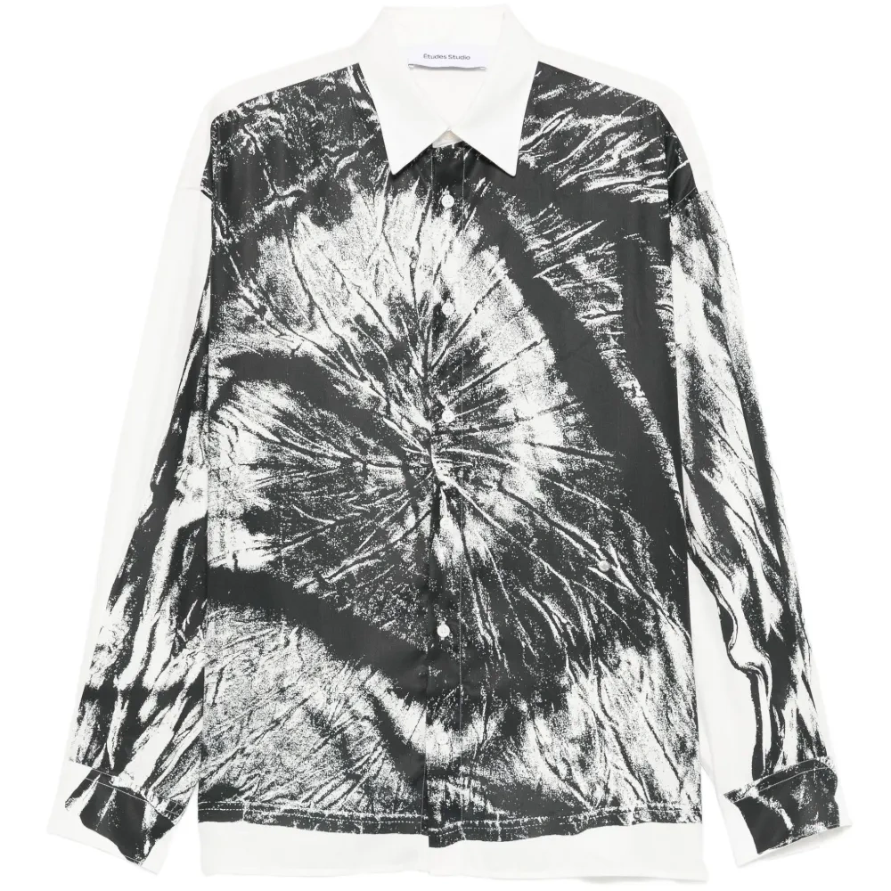 Рубашка с принтом тромплей