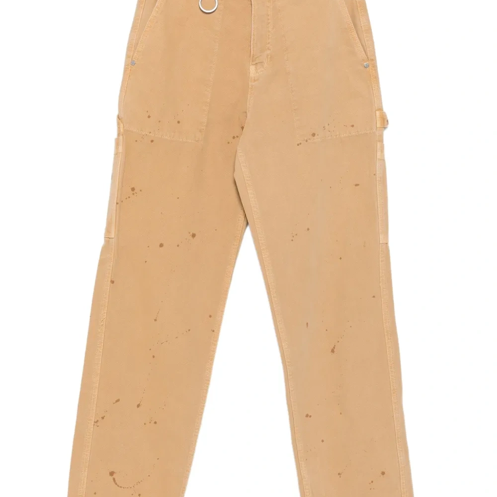 Брюки с эффектом потертости