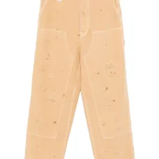 Брюки с эффектом потертости