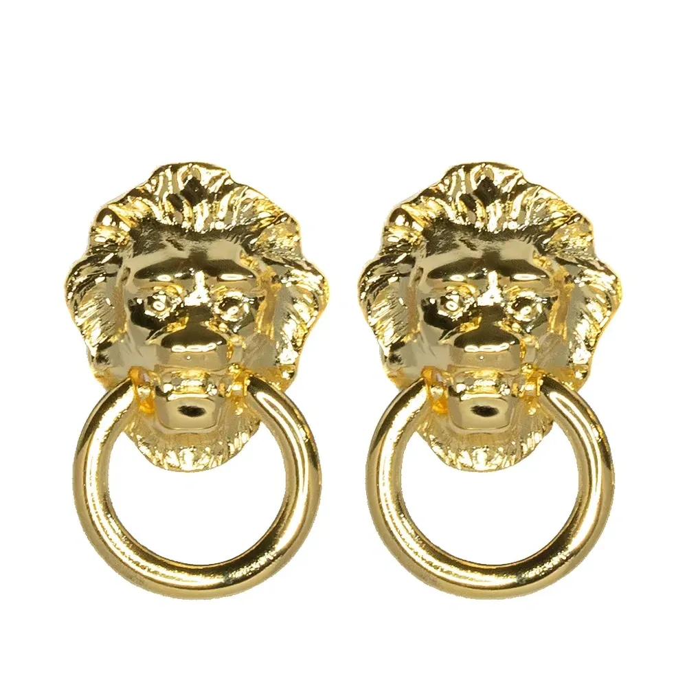 Серьги Lion Head Door Knocker