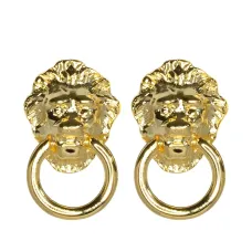 Серьги Lion Head Door Knocker