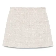 Твидовая мини-юбка А-силуэта