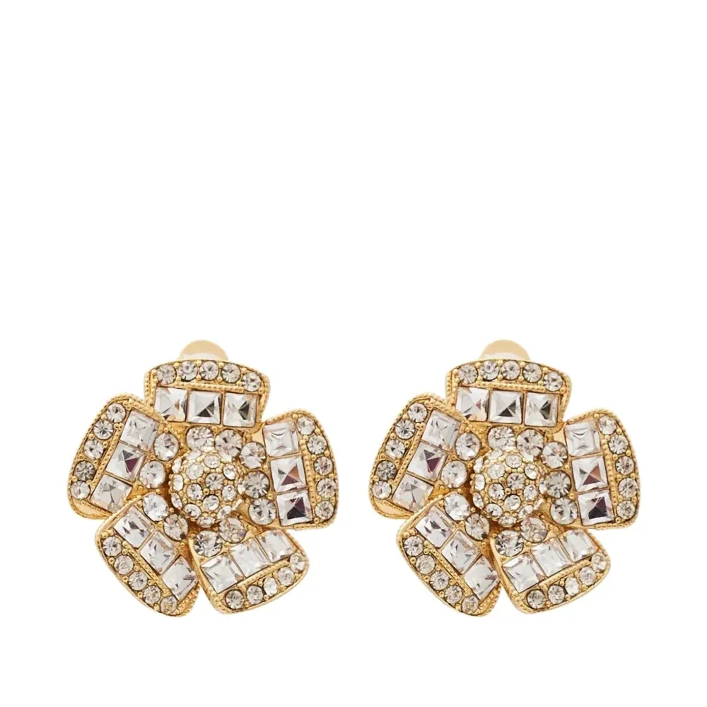 Серьги с цветочным декором Серьги с цветочным декором